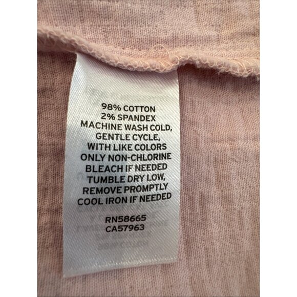 Treasure & Bond Pink Puff Sleeve Cotton-Blend Square Neck Blouse M - Picture 6 of 11